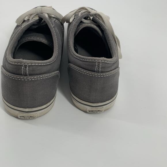 Vans Off the Wall Lace Up Canvas Tennis Shoes Size 9.5 Womens Dark Gray - Picture 3 of 8